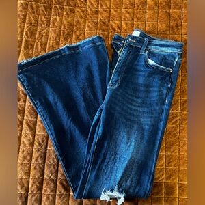 Dark Blue Flare & Wide Leg Jeans